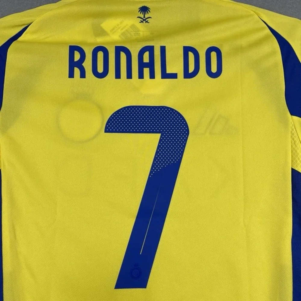 Cristiano Ronaldo Jersey Men Medium Yellow CR7 Al Nassr Home Kit Soccer Football